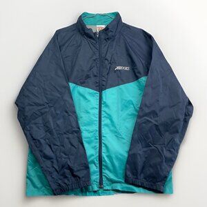 Vintage Brooks Training Zip 80’s 90’s Jacket Retro Blue Windbreaker Adult Sz L *